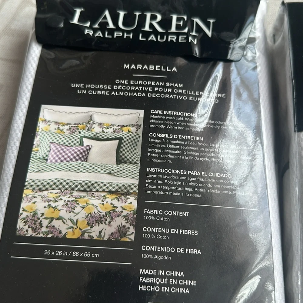 Ralph Lauren Marabella Scalloped Euro Sham White Cotton